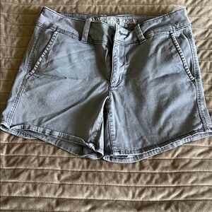 American Eagle Outfitters Women's Light Gray Jean Shorts